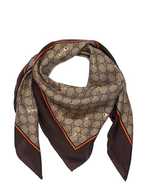 gucci logo print scarf|Gucci neckerchief.